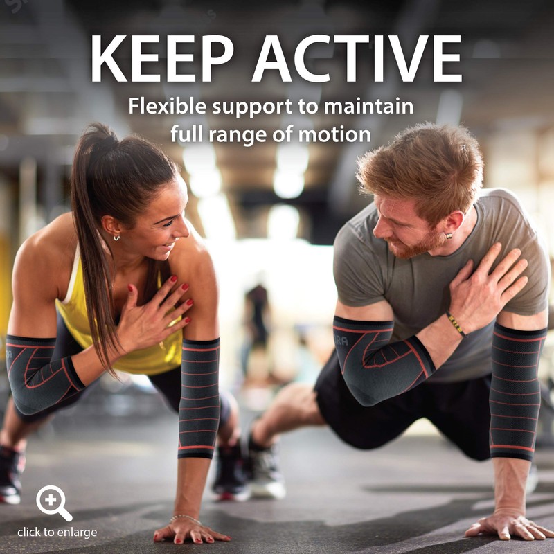 Rymora Elbow Sleeves Pair Grey XL