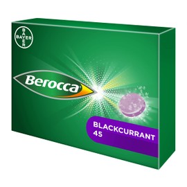 Berocca Vitamin C Effervescent Blackcurrant Flavour Tablets, Pack of 45