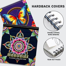 FUN LAVIE Adult Coloring Book 32 Mandala Style Designs Mandalas Coloring Books for Adults Relaxation Coloring Books for Teens Stress Relief with Mindfulness and Patterns Stress Free Coloring Supplies