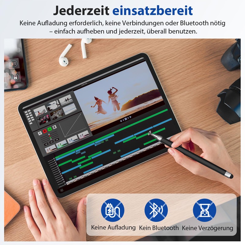 Universal Tablet Pen with Dual Tip - Precision Tip, No