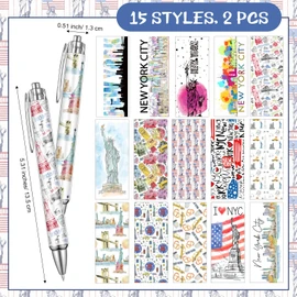 Sayglossy 30 Pcs New York City Ballpoint Pen New York Souvenirs Gifts NYC Travel Gift Pen Bulk Retractable USA NY Souvenirs for Office Supplies Traveler Gift