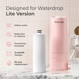 Waterdrop BFCF3 Replacement Filter for Waterdrop Skincare Face Washer BFC3, Reduce Chlorine, impurities Larger Than 0.01 Micron from tap Water.