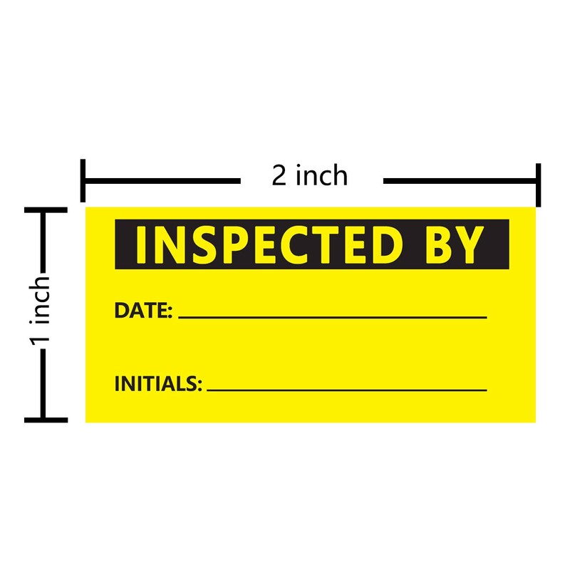 Inspected by Stickers,Quality Control Inventory Labels for Company,2X1 Inch,500 Pcs