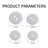100 PCS Round White Button 12.5mm Resin Sewing Buttons 2