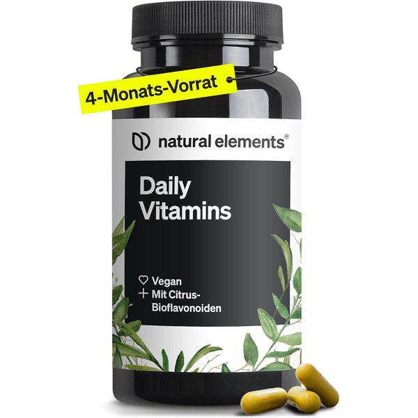 Daily Vitamins - 120 Multivitamin Capsules - All Valuable Vitamins