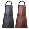 eywlwaar PU Waterproof Apron with One Big Pocket Adjustable Oil