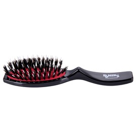 Ponik's Pneumatic Extensions Brush Hair Brush for Natural Boar Bristles and Nylon Needles Black