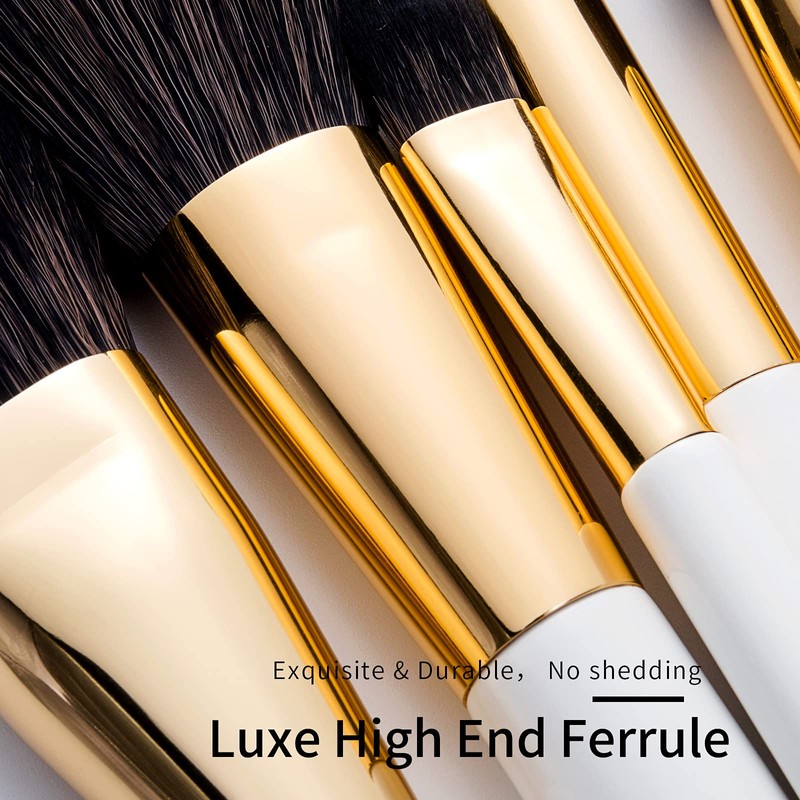 Luxury Enzo Ken Natural Black Goat Hair Makeup Brush Set