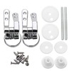 Toilet Seat Hinges Pair of Chrome Finished Replacement Hinges for