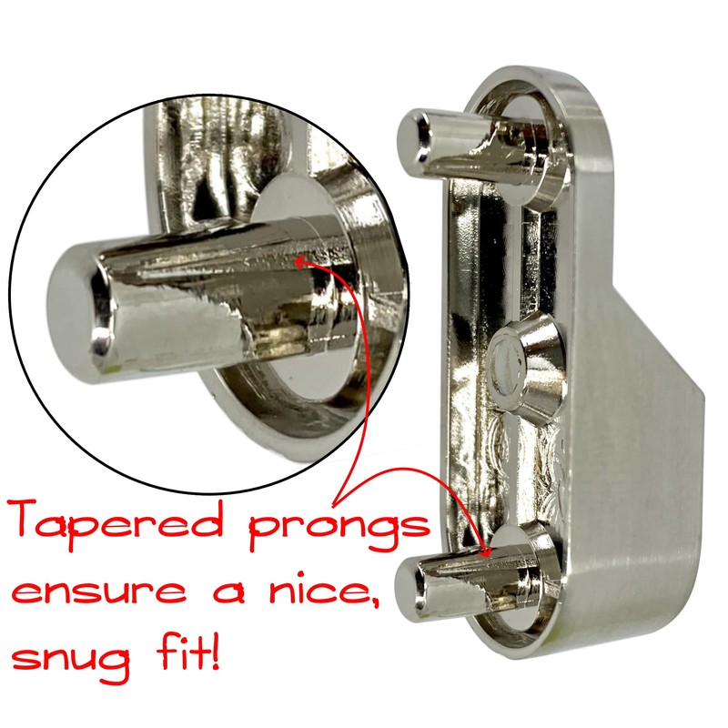 Oval Closet Rod End Supports w/Rear Facing 5mm Pins |