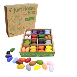 Solo Piedras en Caja con 64 crayones de 16 Colores