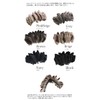 VINGTAINE H7134-GY Basic Color Volume Ruffle Banana Clip Office Hair