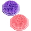 Silicone Bath Brush, Compact Lightweight Accessory for Travel and Daily Use - DIYEAH 2pcs Silicone Body Scrubber