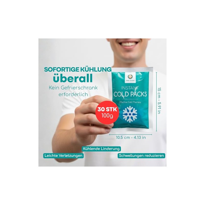Medi Grade 30 x 100g (4.5" x 6") Instant Cold