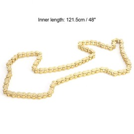 EVGATSAUTO Motorcycle Drive Chain 48 Links 420 Drive Chain for 50 110 125cc PIT Quad Dirt Bikes Kart Pit Bike Drive Chain