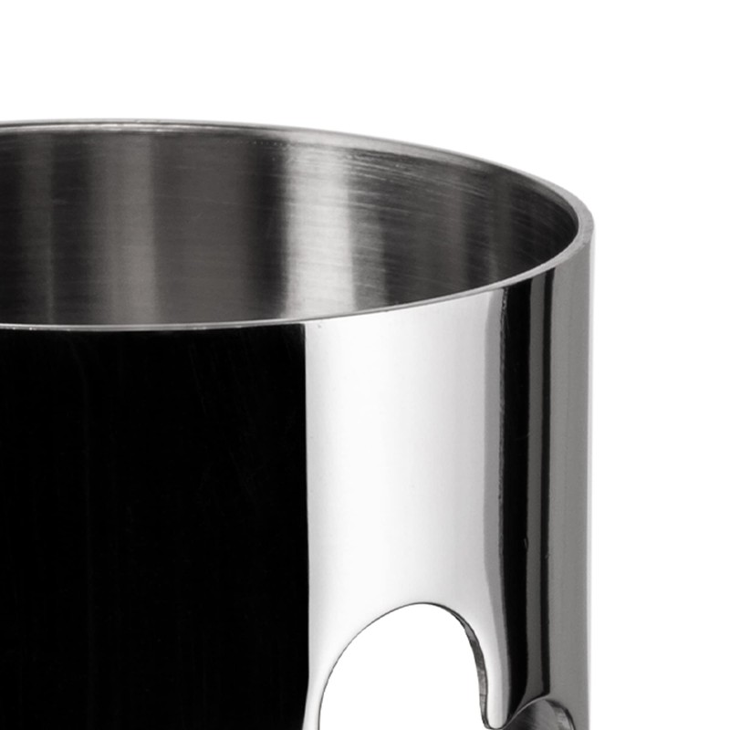 Alessi "GIROTONDO" Serviettenring, durchbrochen aus Edelstahl glänzend poliert, Blumen, 20