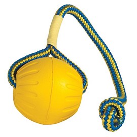 Starmark - Swing & Fling Durafoam Fetch Ball- Yellow Medium - SMFFBRM