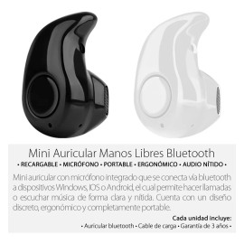 Mercader Digital Mini Auricular Bluetooth 4.0 Audífono Manos Libres