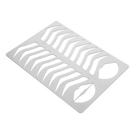 Healeved Eyebrow Stencil Eyebrow Stamp Eyebrow Template Brow Drawing Stencil Eyebrow Practice Template Metal Eyebrow Mold Lip Stencil Eyebrow Draw Board Brow Practice Tool