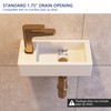 Small Bathroom Sink DeerValley, 15"x7" Mini Rectangle Wall Mount Vessel