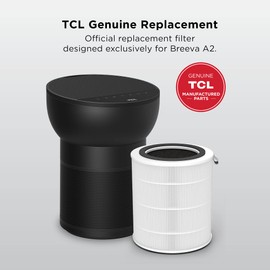 TCL Air Purifier Replacement Filter for Breeva A2, TCL Certified Replacement , True HEPA (H13) Removes Dust / Odors & More (AR2S) White Small