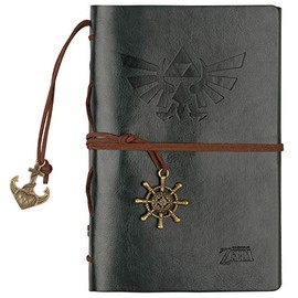 Legend of Zelda Journal, Writing Journal, Travel Diary, 7.2x5.1 Notebook, Writers Notebook, Refillable Diary Sketchbook, Fountain Pen Safe (Dark Green)