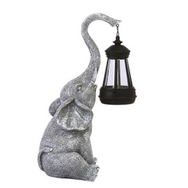 Tanner & Co Elephant Statue Outdoor Elephant Decor - Elephant Garden Statue Elephant Solar Light - Garden Sculptures and Statues - Solar Garden Ornaments Australia - Elephant Figurine Gift