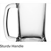 Mozingo~ Beer Mugs for Freezer Bulk Glass Steins with Handle