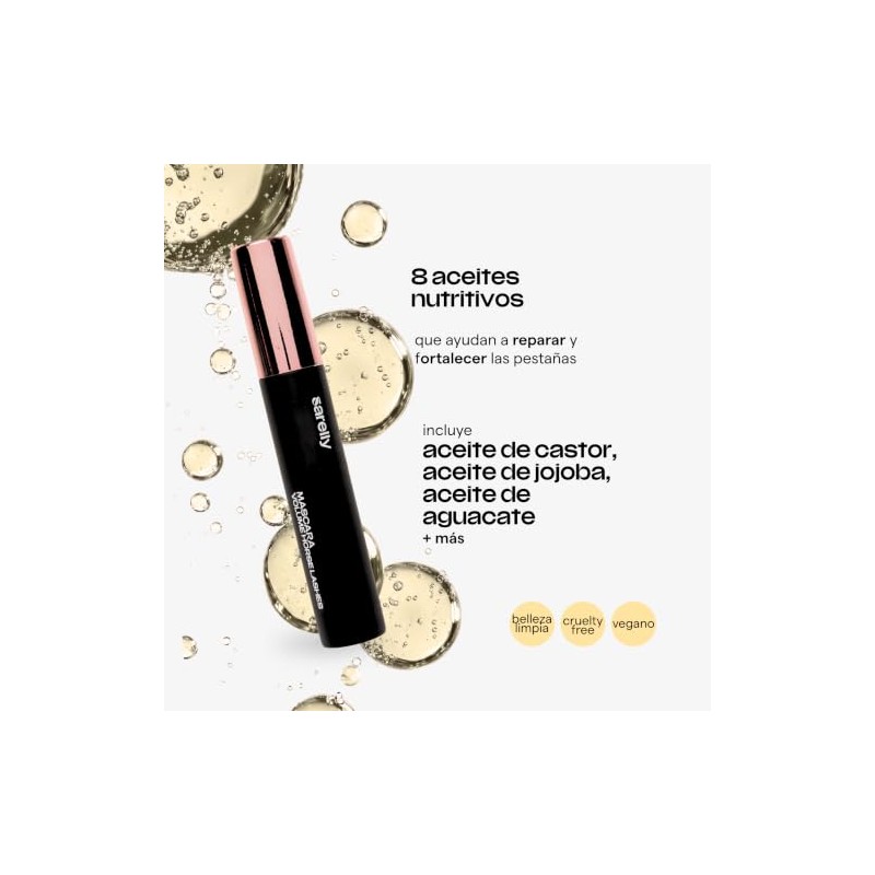 Sarelly Horse Lashes Máscara de Pestañas Waterproof Voluminizadora, Negra Intensa,