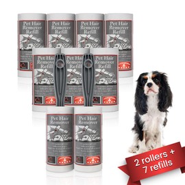 CARASELLE Pet Hair Remover Refills + Pet Hair Remover Roller, Lint Rollers for Pet Hair, Sticky Roller for Clothes Pet Hair Remover Washing machine, Dog Hair Remover Cat Hair Roller Lint Roller Refill