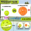 Realspring 12 Pcs Mini Plastic Baseballs Practice Plastic Hollow Softballs