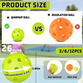 Realspring 12 Pcs Mini Plastic Baseballs Practice Plastic Hollow Softballs Training Aid for Hand Reactions, Paddle Control and Coordination, Baseball Batting Training Indoor Outdoor Use Pet