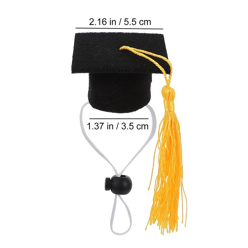 DOITOOL 4 Pieces Pet Graduation Cap Rabbit Graduation Cap Mini