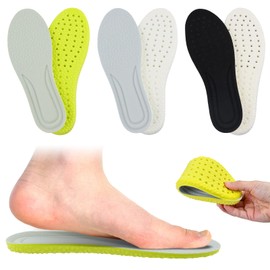 Wisebom Memory Foam Shoe Insoles for Men and Women 3 Pairs, Comfort Massage Insoles Shock Absorption Insoles Breathable Super Soft Cushioned Shoe Inserts for Running Walking, Hiking (UK: 7-7.5)