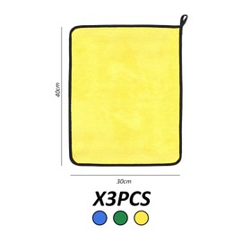 NyxSeat 3 Stück Auto-Reinigungstücher, Mikrofaser-Reinigungstücher, Autowaschtücher, Auto-Reinigungstücher, super saugfähige Plüschtücher für die Reinigung und Trocknung von Autos