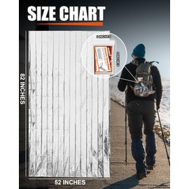 DLOUBLEIY Emergency Thermal Blanket 10-Pack – Reusable Mylar Space Blanket for Camping, Car Survival Kit, Waterproof Outdoor Gear, Heavy-Duty Emergency Heat Retention