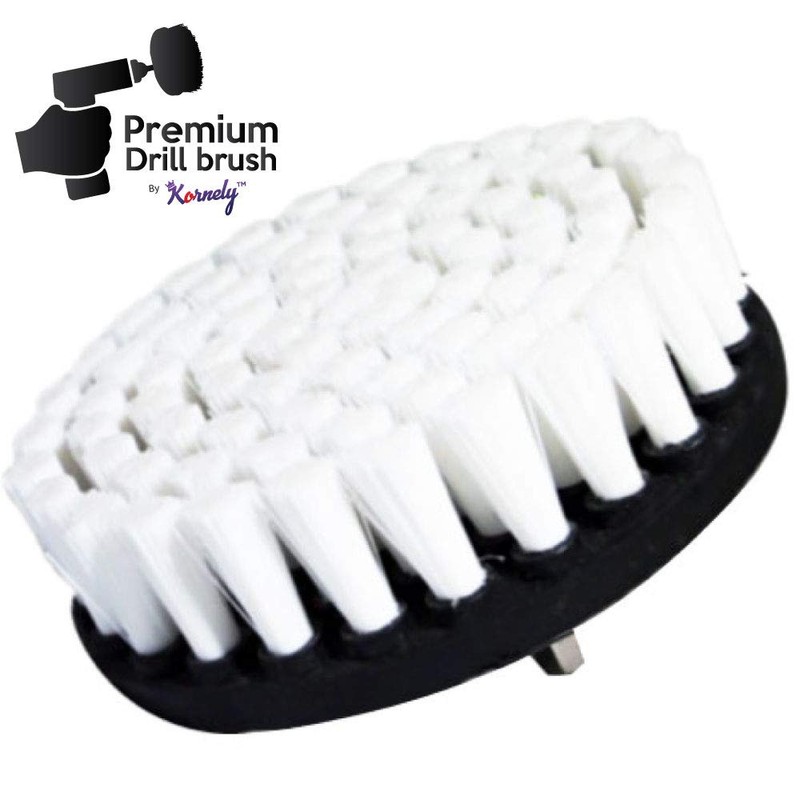 Kornely Premium Drill Brush, Extra Soft, White 13cm. Professional Power
