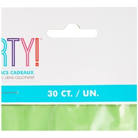 Lime Green Large Cellophane Bags (27cm x 12cm) 30 Count - Vibrant and Durable Packaging for Gifts and Treats