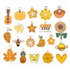 MALOYANVE 20 Pairs Thanksgiving Earrings for Women Fall Set Yellow