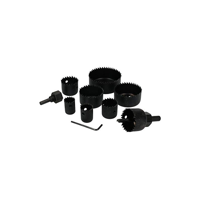 11pc Hole Saw Set Drill Arbor 19-64mm Cutter Round Circular