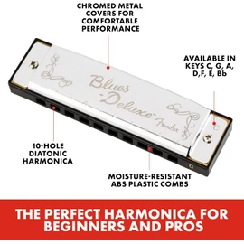Fender Blues Deluxe Harmonica, Guitar Accessories, Key of G