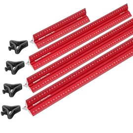 Woodpeckers Hexscale Rule, 12 Inch / 300MM, 6-in-1 Woodworking Ruler with Stop, Inch, Metric & Centering Scales, R2L & L2R Measuring, Architect Style