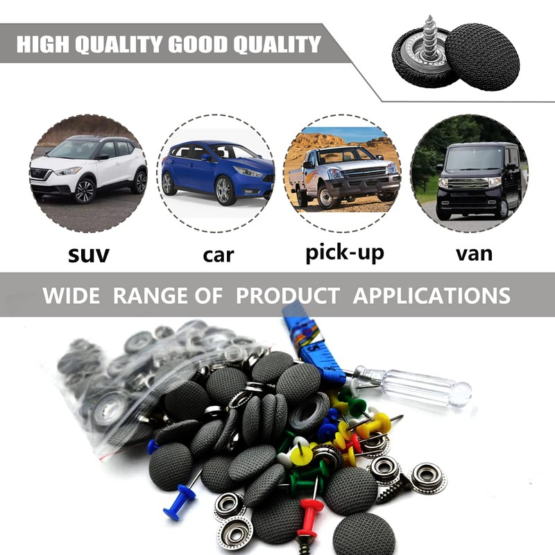 60PCS Car Roof Headliner Repair Kit, Auto Roof Snap Rivets