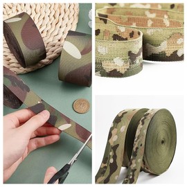 GreatRise 50 m Camouflage Webbing Camo Tape Outdoor Camouflage Tape Camo Wrap Bandage for Sports Climbing Camping Hunting Art Haberdashery Sewing Accessories Camouflag Green Camouflage Green 2.5 cm x