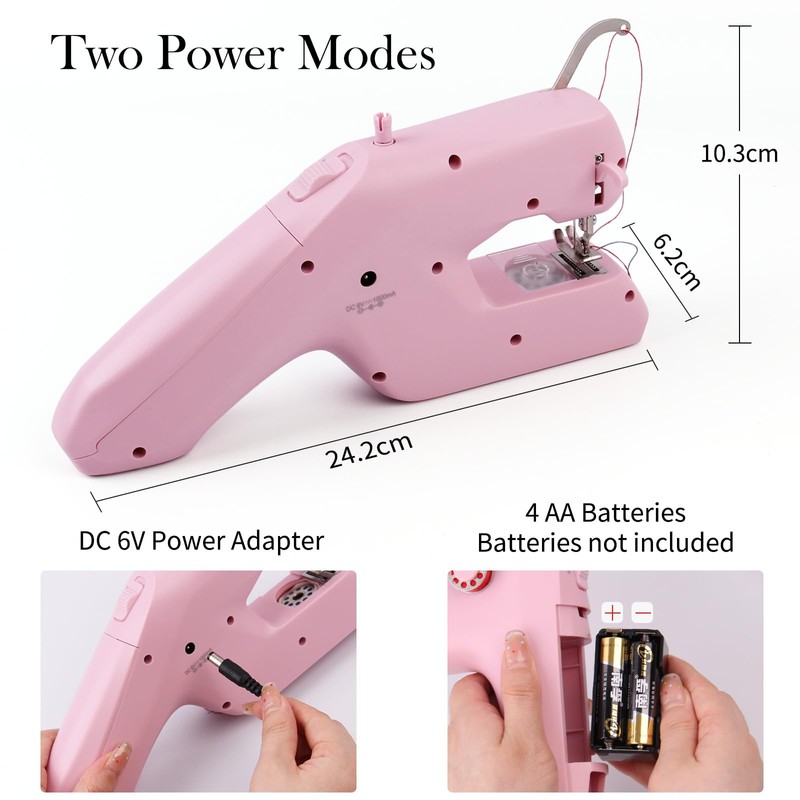 HKC Hand Sewing Machine, Portable Double Thread Electric Sewing Machine,