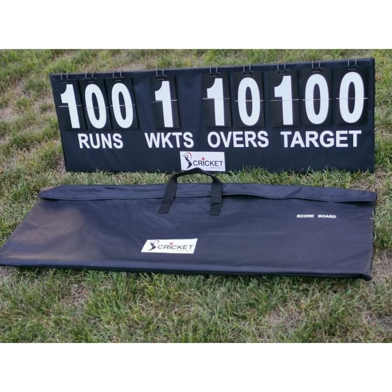 Bratla Cricket Scoreboard Portable Black Easy-Flip Scoreboard for Cricket Multi-Surface