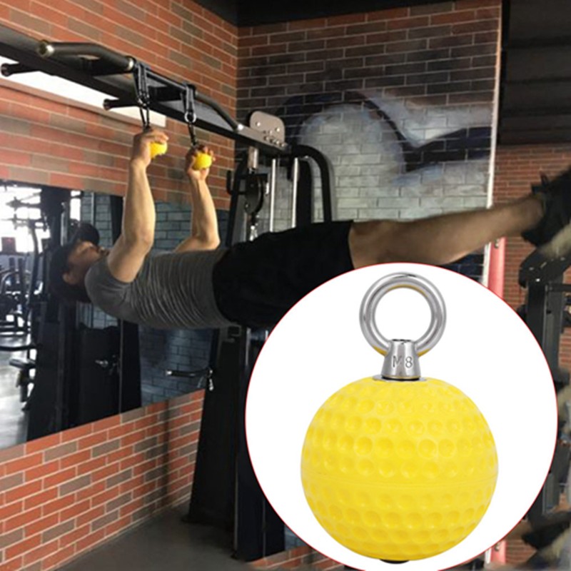 Yellow Pull Up Arm Strength Training Hanging Ball Gym Exercise