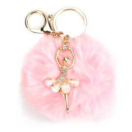 MUCOOS Ballet Keyring, Dance Keyring, Crystal Dancer Keyring, Exquisite Bags Fashion Decoration, Key Chain For Women, Cute Keyring, Silver3