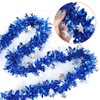 Sprinlot Christmas Garland, Blue, Pack of 4 Tinsel Garlands, Shiny