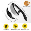 2-in-1 Pizza Cutter Rocker Blade with Herb Stripper Holes, Sharp